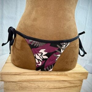 Oakley Reversible Black Tie Bikini Swim Bottoms